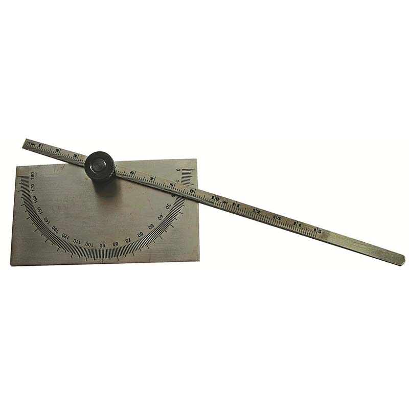 不锈钢带深度尺杆紧固式角度尺